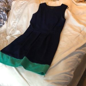 Very nice navy dress with jade trim
